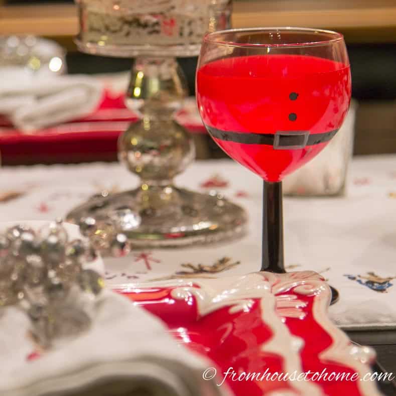 DIY Santa Wine Glasses