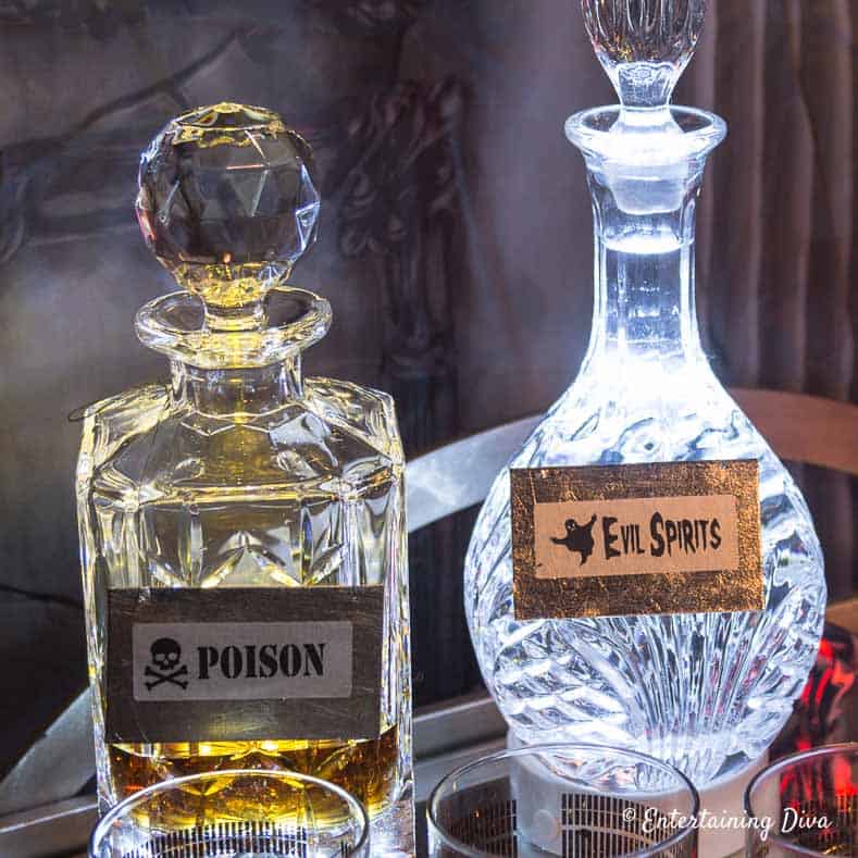 How To Make Elegant DIY Halloween Bottle Labels
