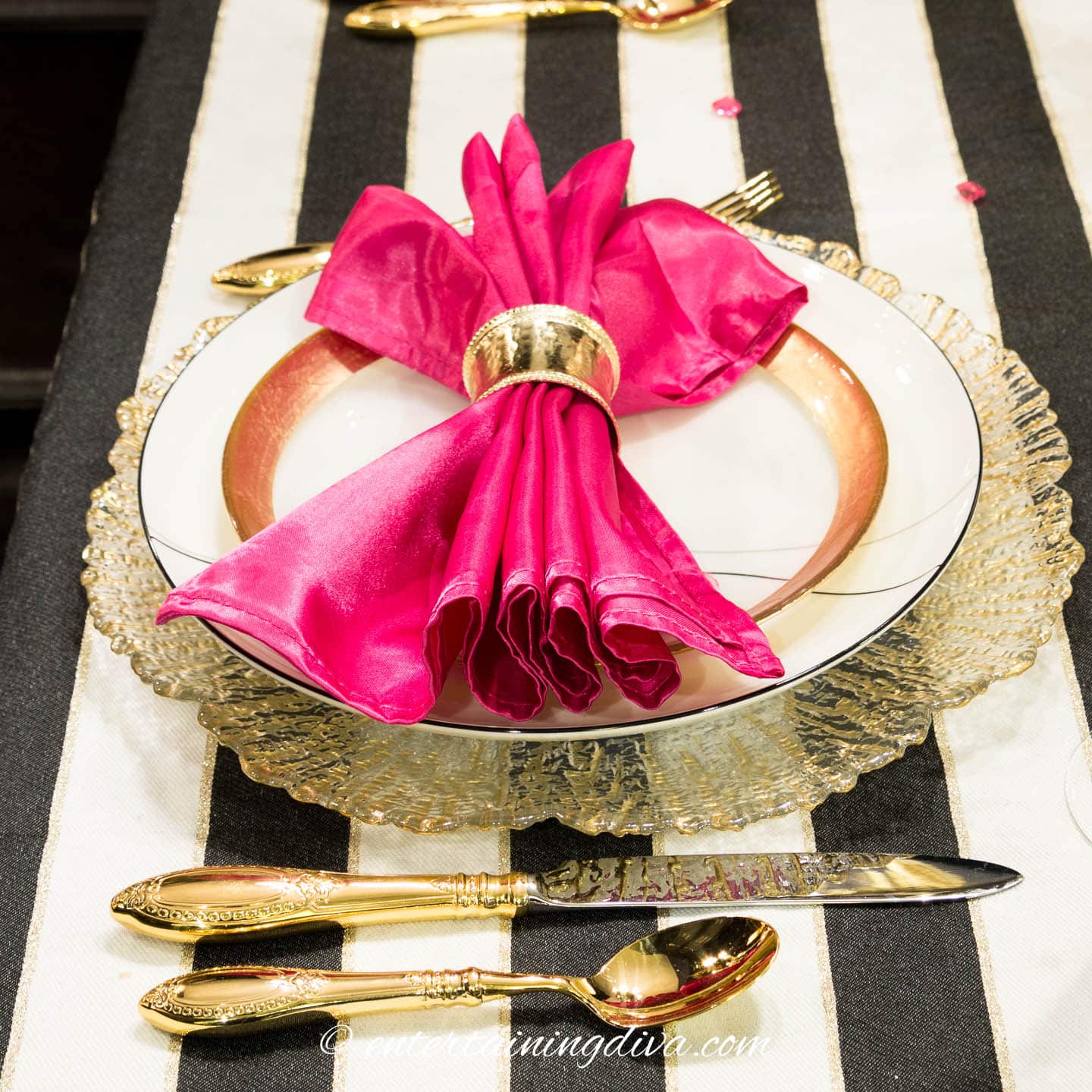 Elegant Kate Spade Inspired Table Setting