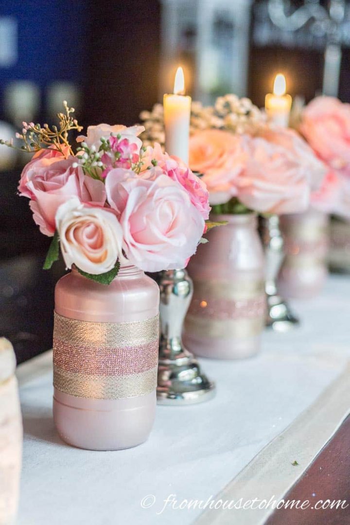 pink floral centerpiece