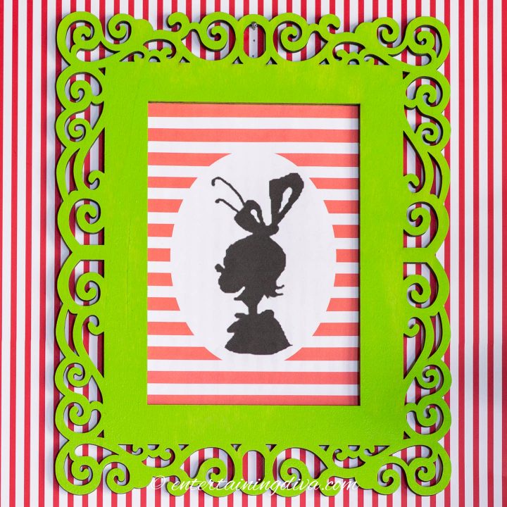 DIY Grinch printable silhouette pictures