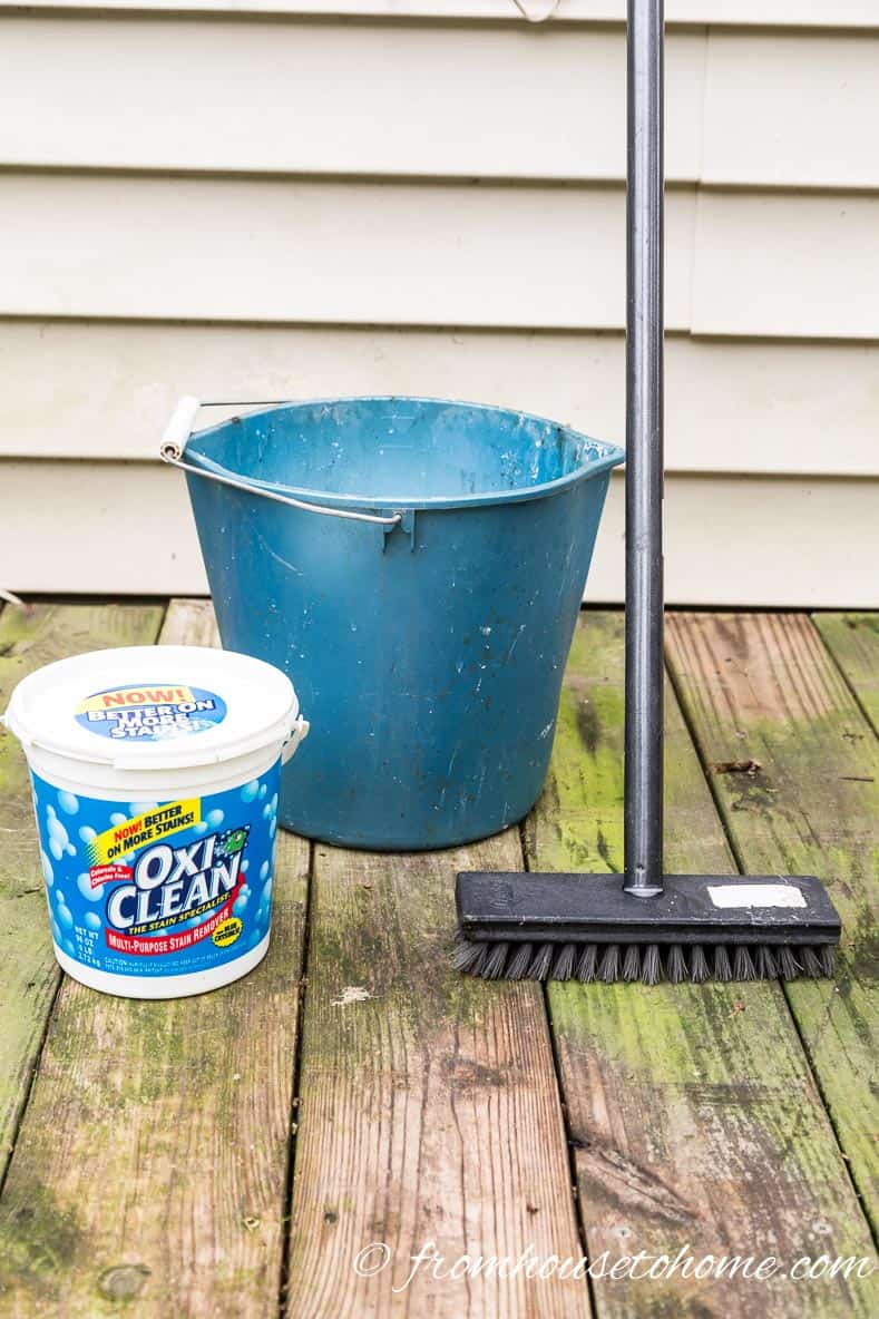 Deck Cleaning Supplies | The Best (Inexpensive and Eco-Friendly) DIY Deck Cleaner Ever!