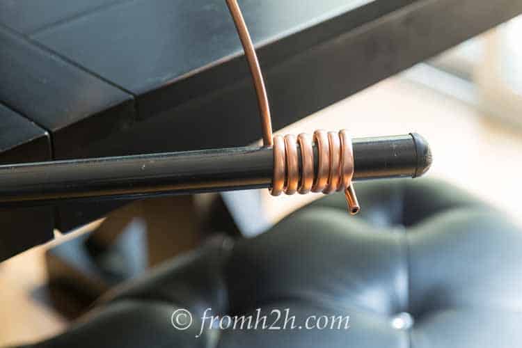 Copper tubing would around a broom stick