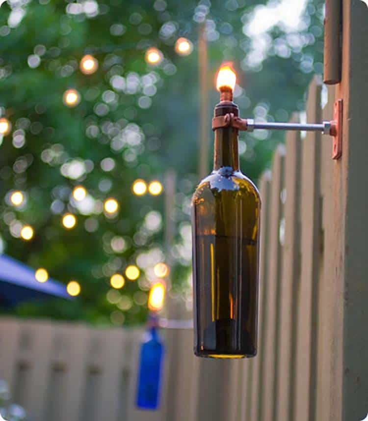 DIY Outdoor Torch, via designsponge.com | 10 Beautiful Ways To Light Your Garden