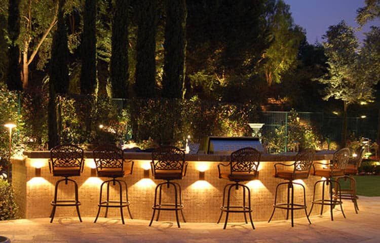 Repeated lights created an interesting pattern, Photo by System Pavers | 8 Landscape Lighting Effects and How To Use Them