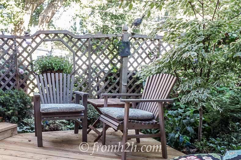 Surround the deck with plants