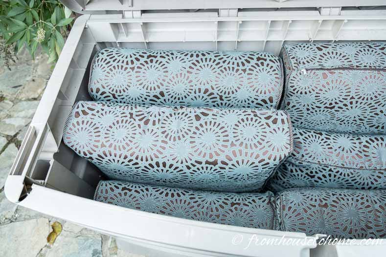 Storage box with cushions and no spiders
