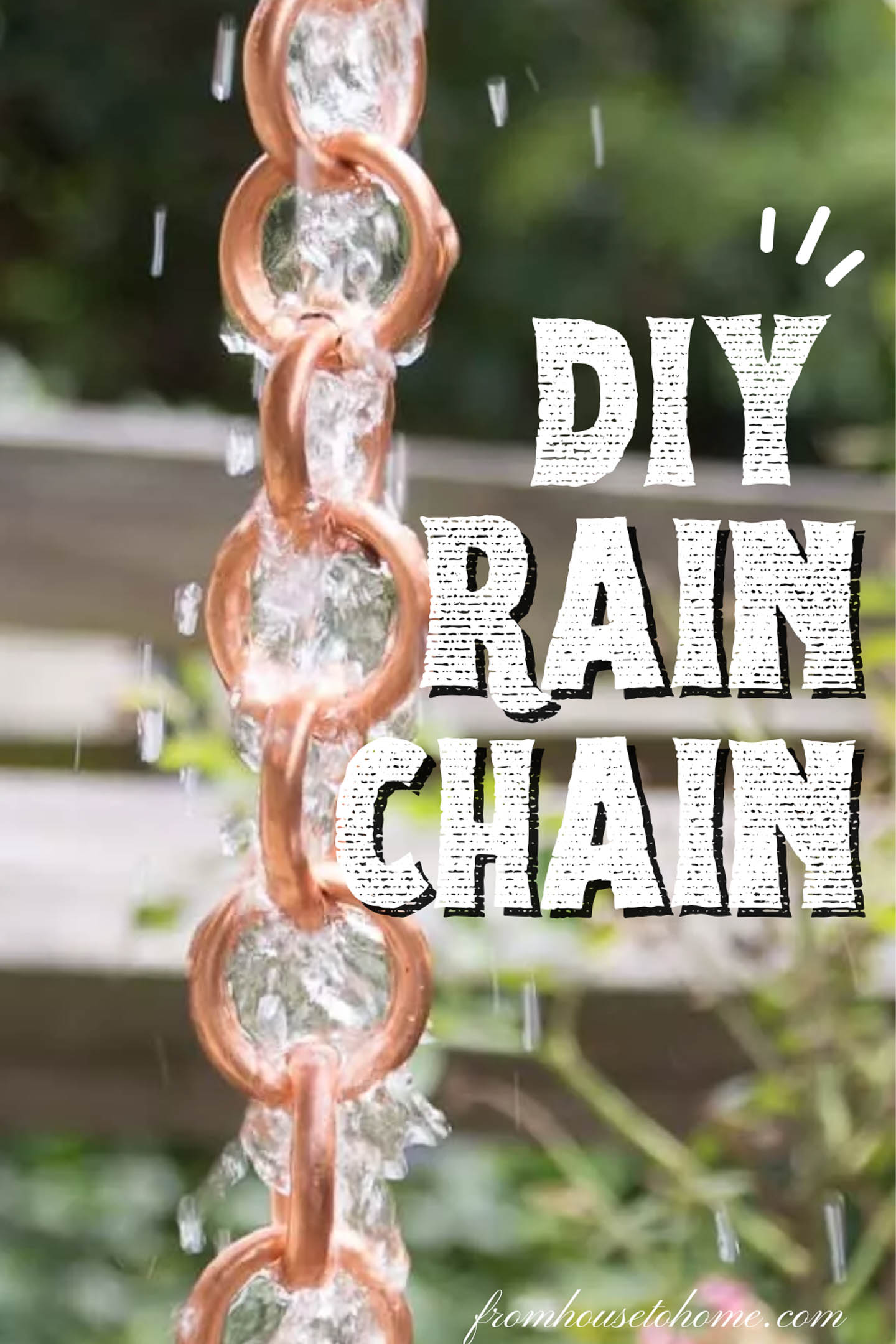 DIY copper rain chain