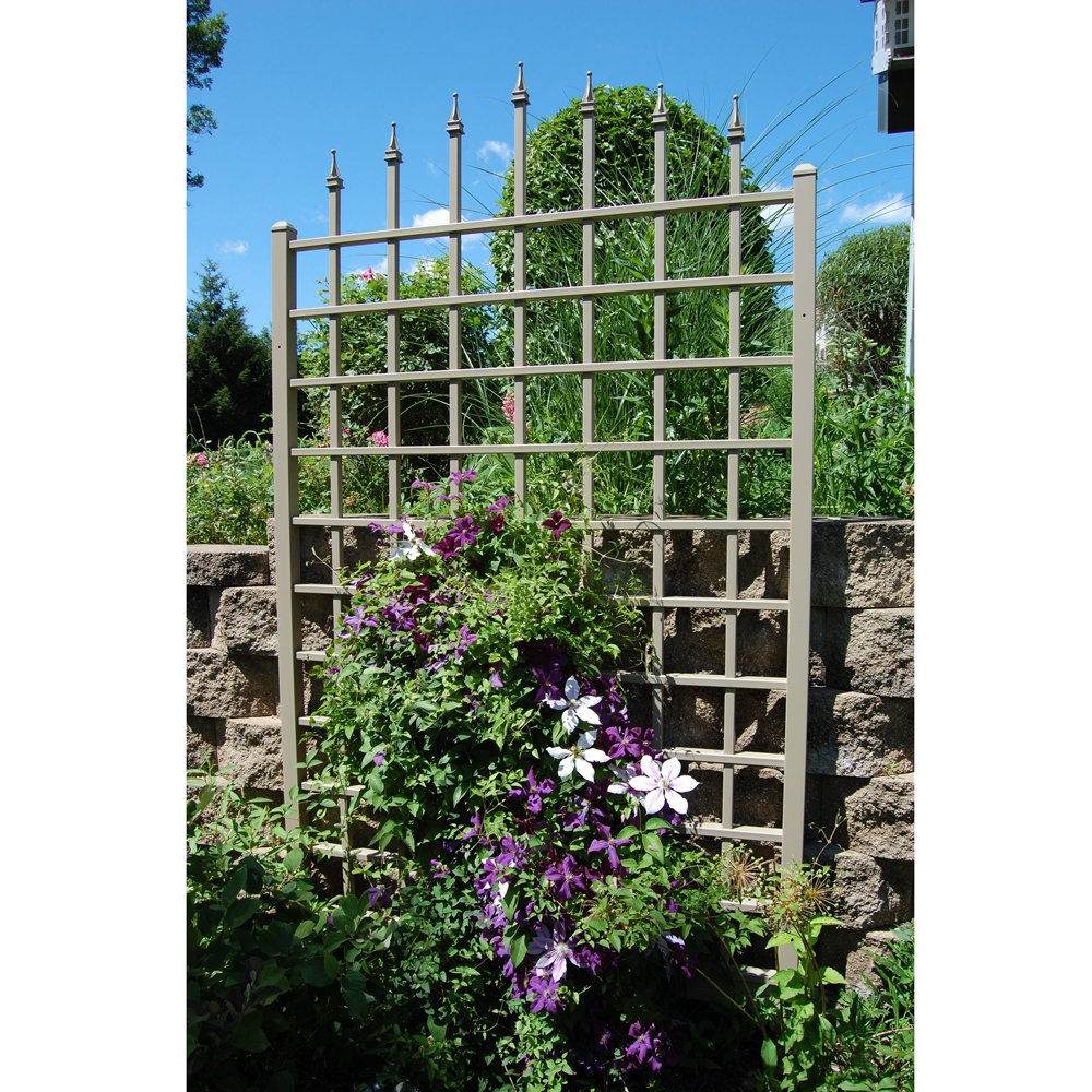 PVC Vinyl mocha trellis privacy screen