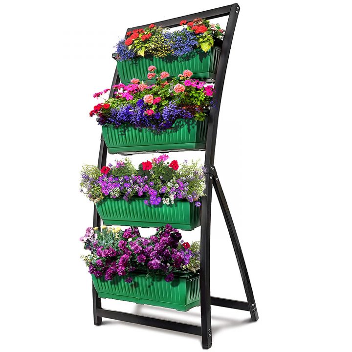 Free standing vertical herb garden
