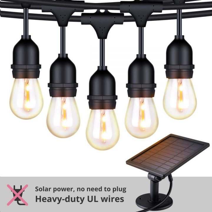Solar powered string lights