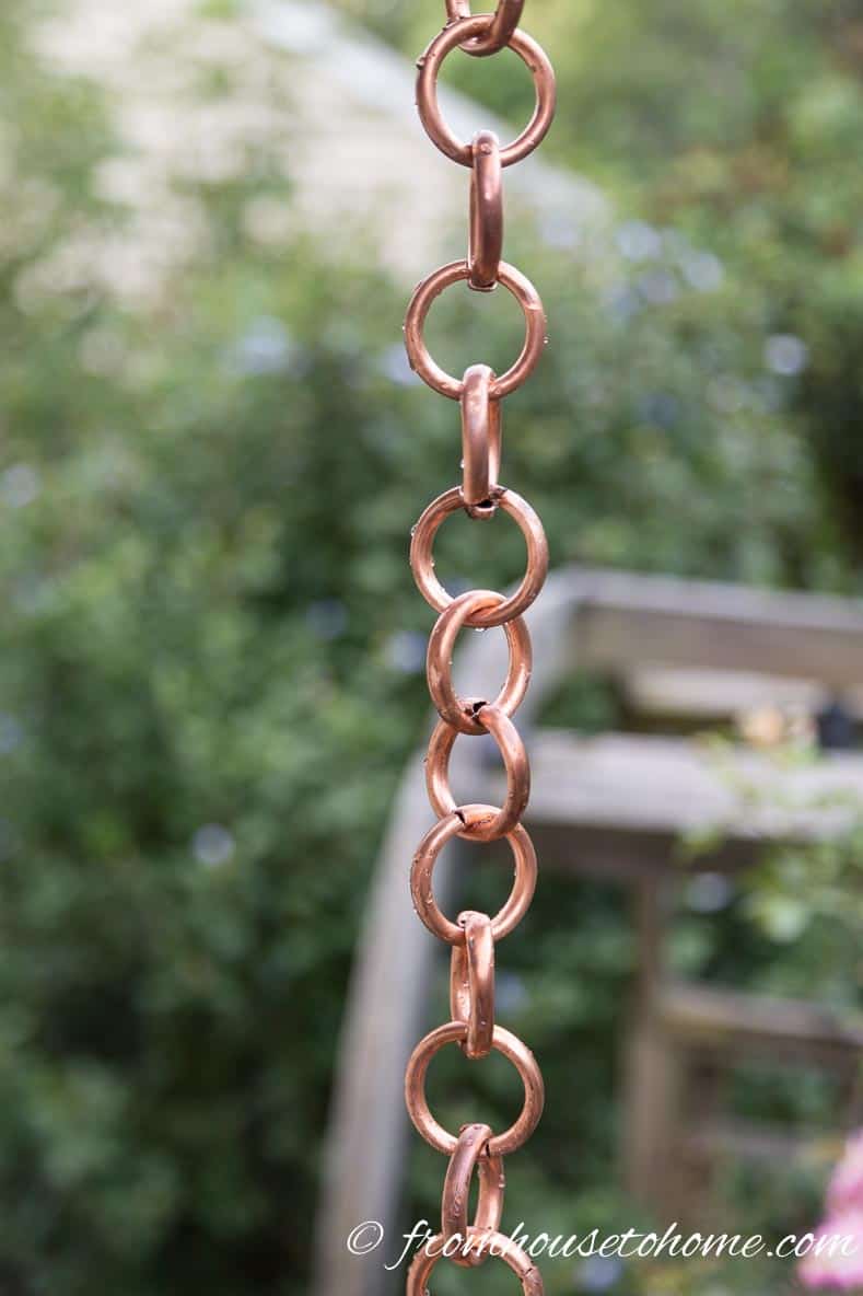 copper ring diy rain chain