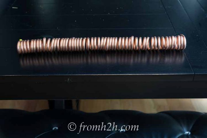The wound copper tubing