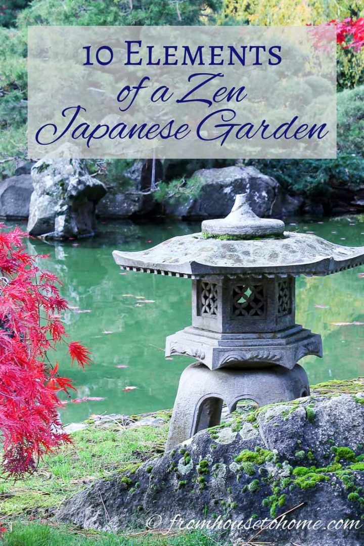 Japanese garden stone lantern