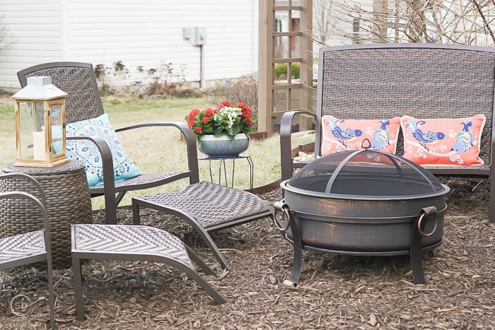 small metal outdoor fire pit