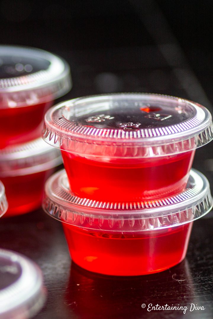 Cherry fireball jello shots