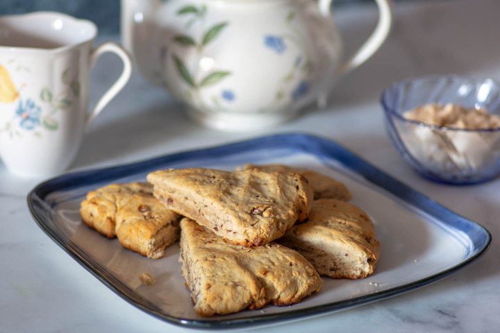 Maple pecan scones with cinnamon butter