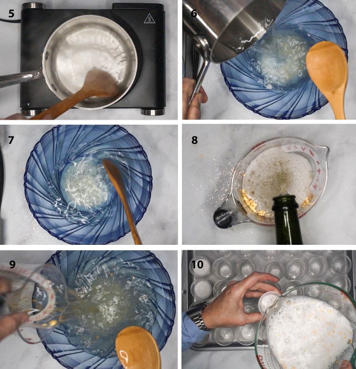 gold champagne jello shots recipe steps