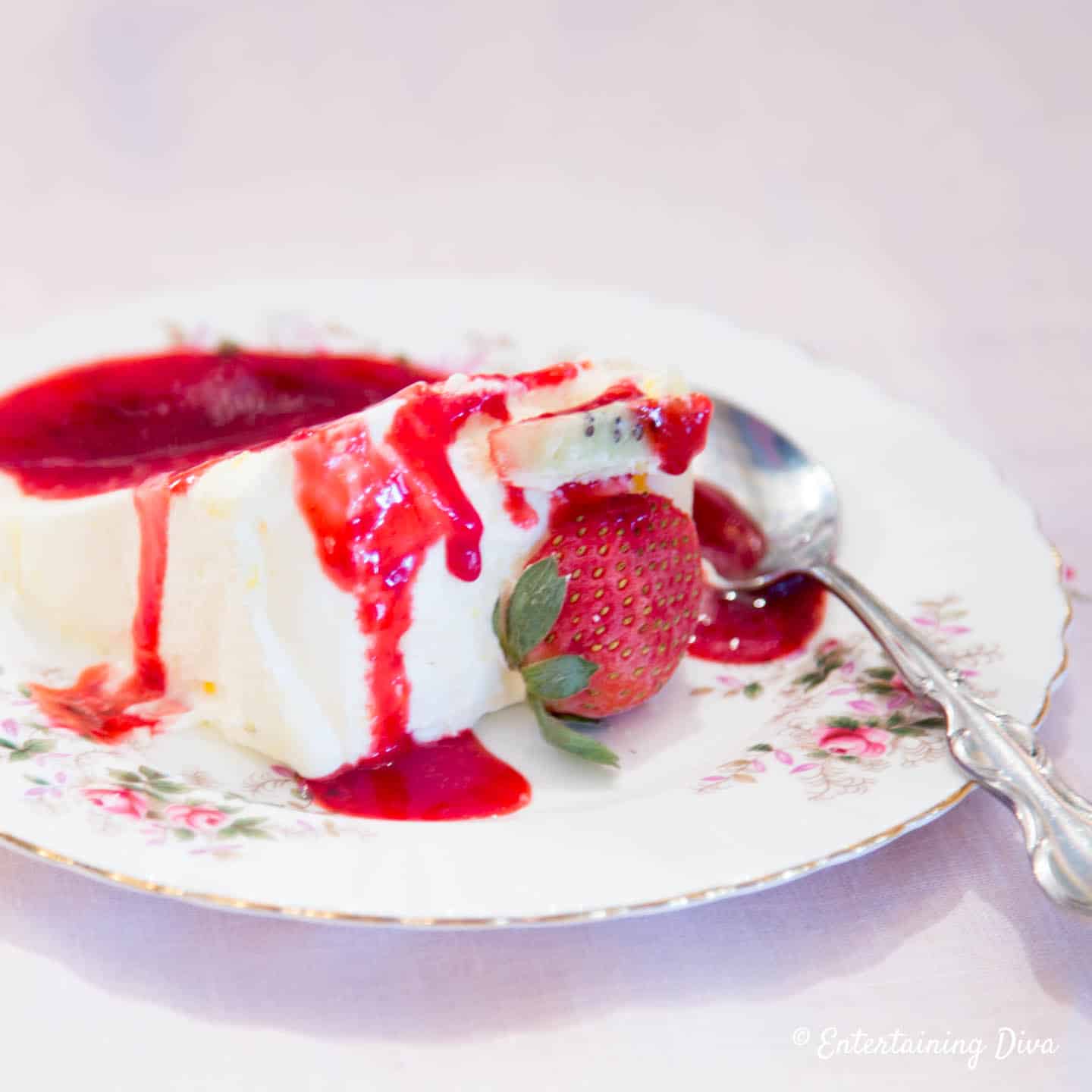 Frozen Lemon Mousse With Raspberry Sauce {Gluten Free}