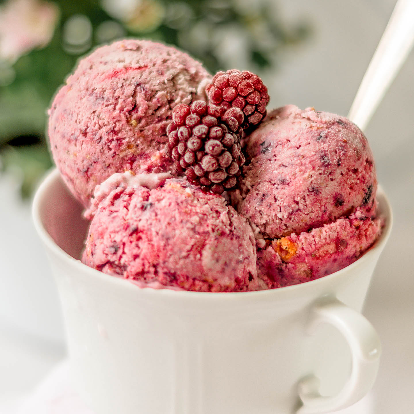 No Churn Berry Ice Cream