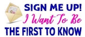 Sign me up. I want to be the first to know!