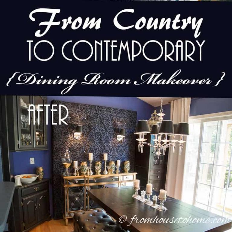 From Country To Contemporary Dining Room Makeover