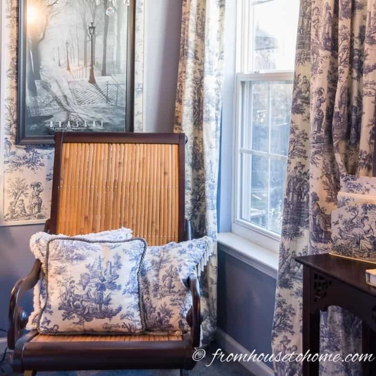 Beautiful Blue And White Toile Bedroom Makeover