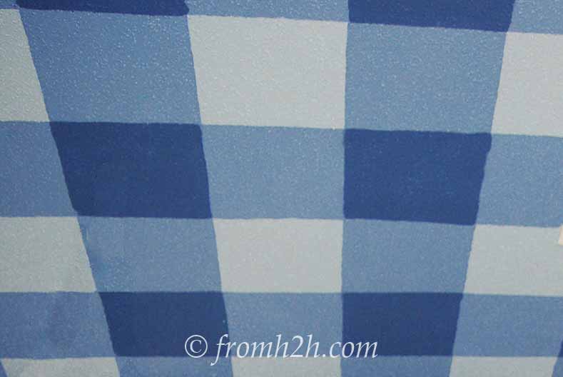 Gingham Ceiling Step 4: Fill in the cross points | | How to paint a gingham ceiling