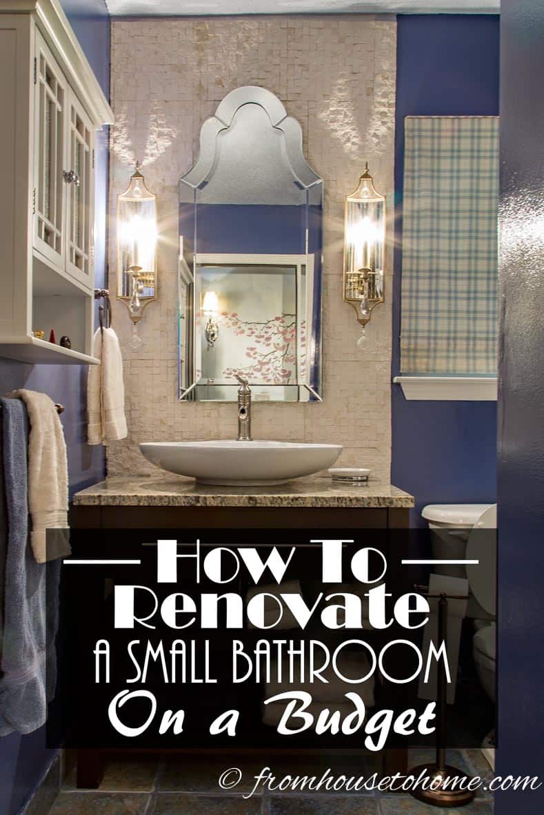 How To Renovate A Small Bathroom On a Budget | Have a small bathroom that needs some updating, but not sure what to do? See the makeover in this bathroom for some great ideas.