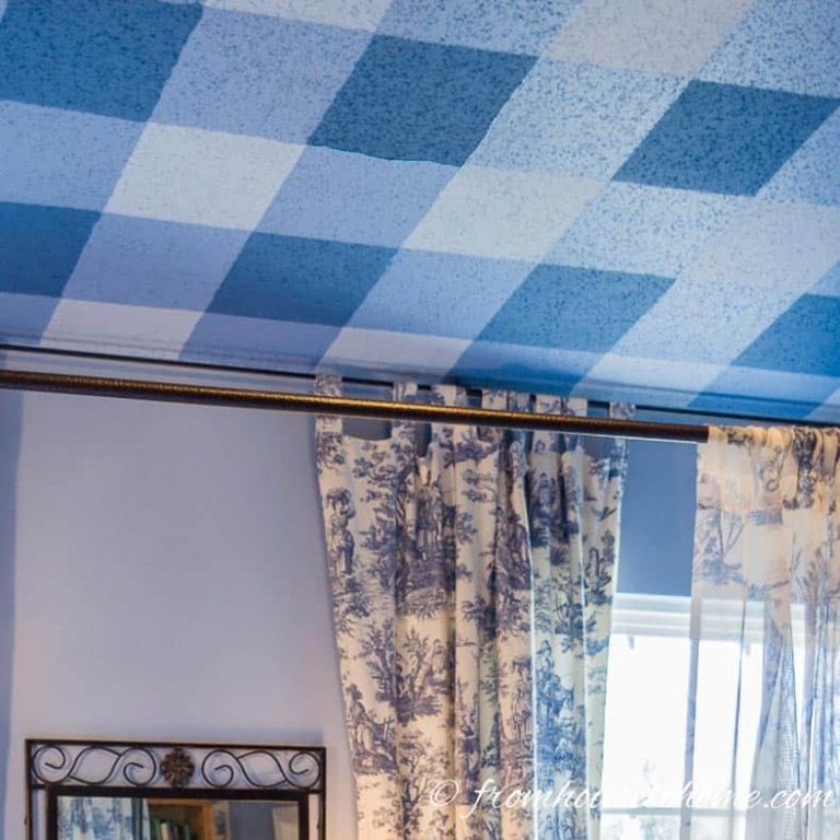 How To Paint A Gingham Ceiling