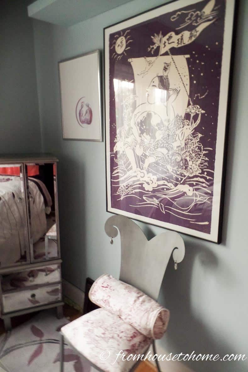 The other end of the room | From Eclectic To Serene Bedroom Makeover