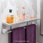 Glam DIY bathroom wall shelf