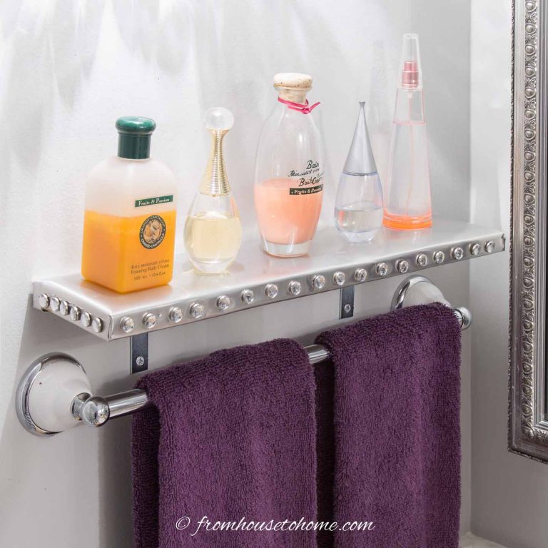 How To Make A Glam DIY Bathroom Wall Shelf