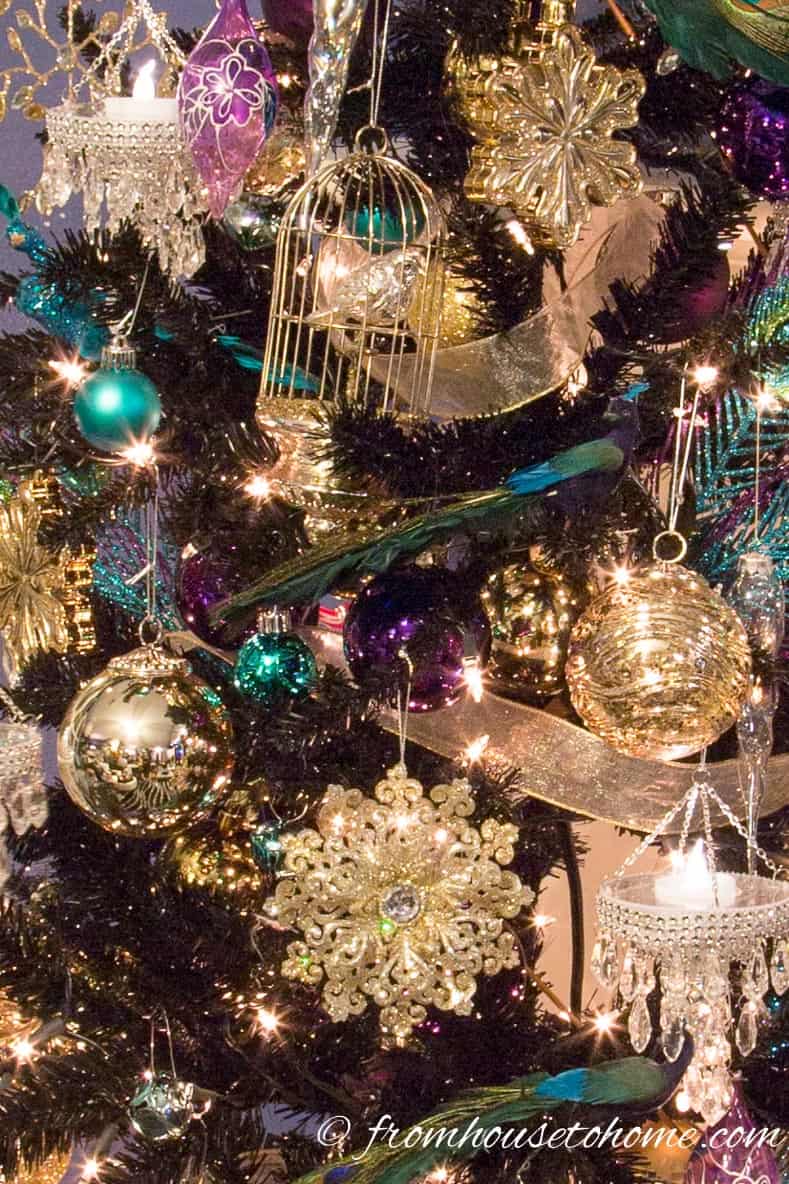 Use small ornaments to fill in the gaps | How To Decorate a Beautiful Christmas Tree