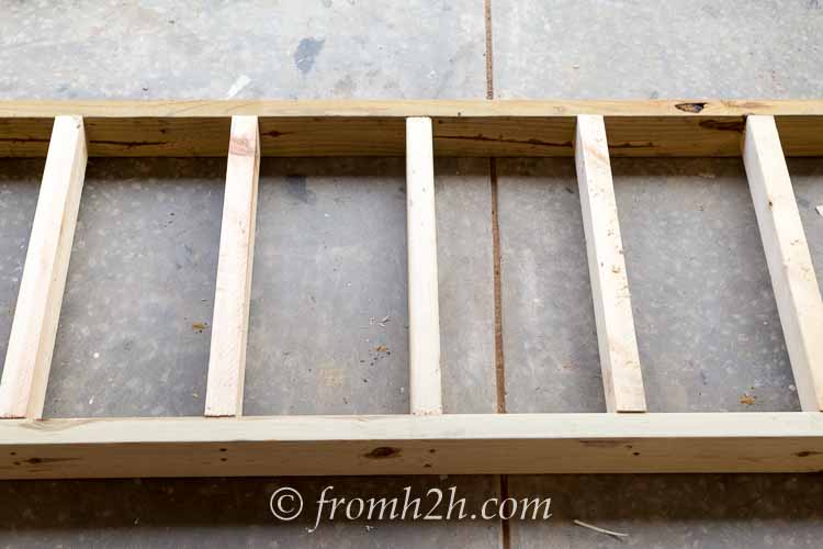 The finished workbench top frame | How To Build a Fold Down Workbench in a Day