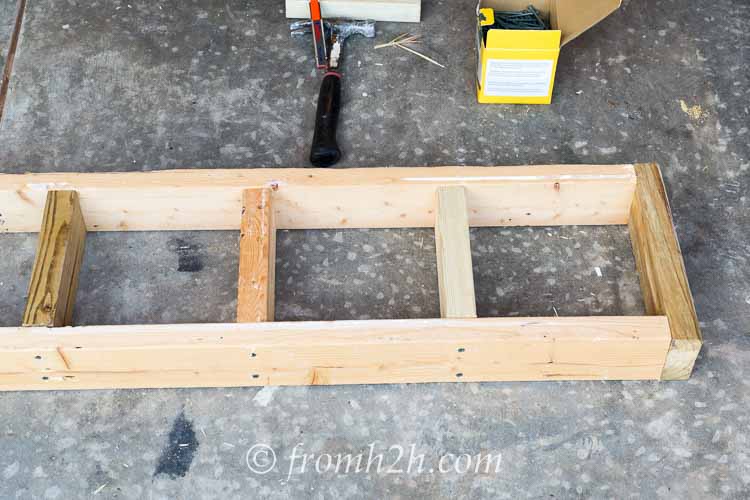 The top shelf frame | How To Build a Fold Down Workbench in a Day