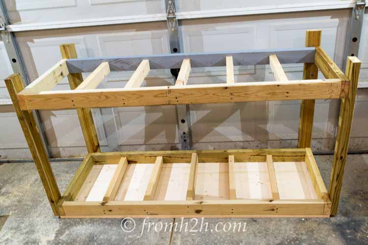 Turn the workbench over | How To Build a Fold Down Workbench in a Day