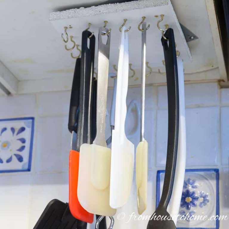DIY Cooking Utensils Rotating Storage Rack