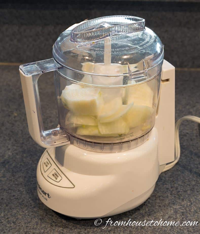 Put the onions into the chopper, but don't fill more than half full | Inexpensive Kitchen Gadgets That Make Cooking Easier