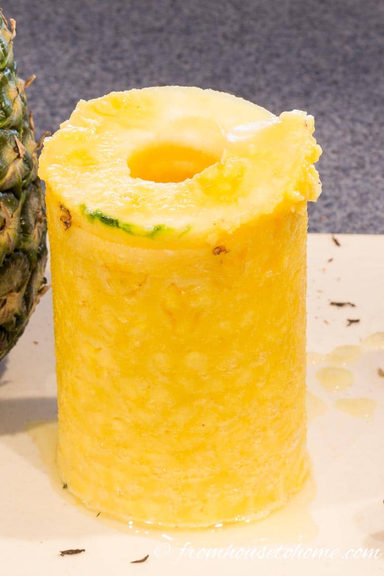 Turn the corer upside down and slide the pineapple off | Inexpensive Kitchen Gadgets That Make Cooking Easier