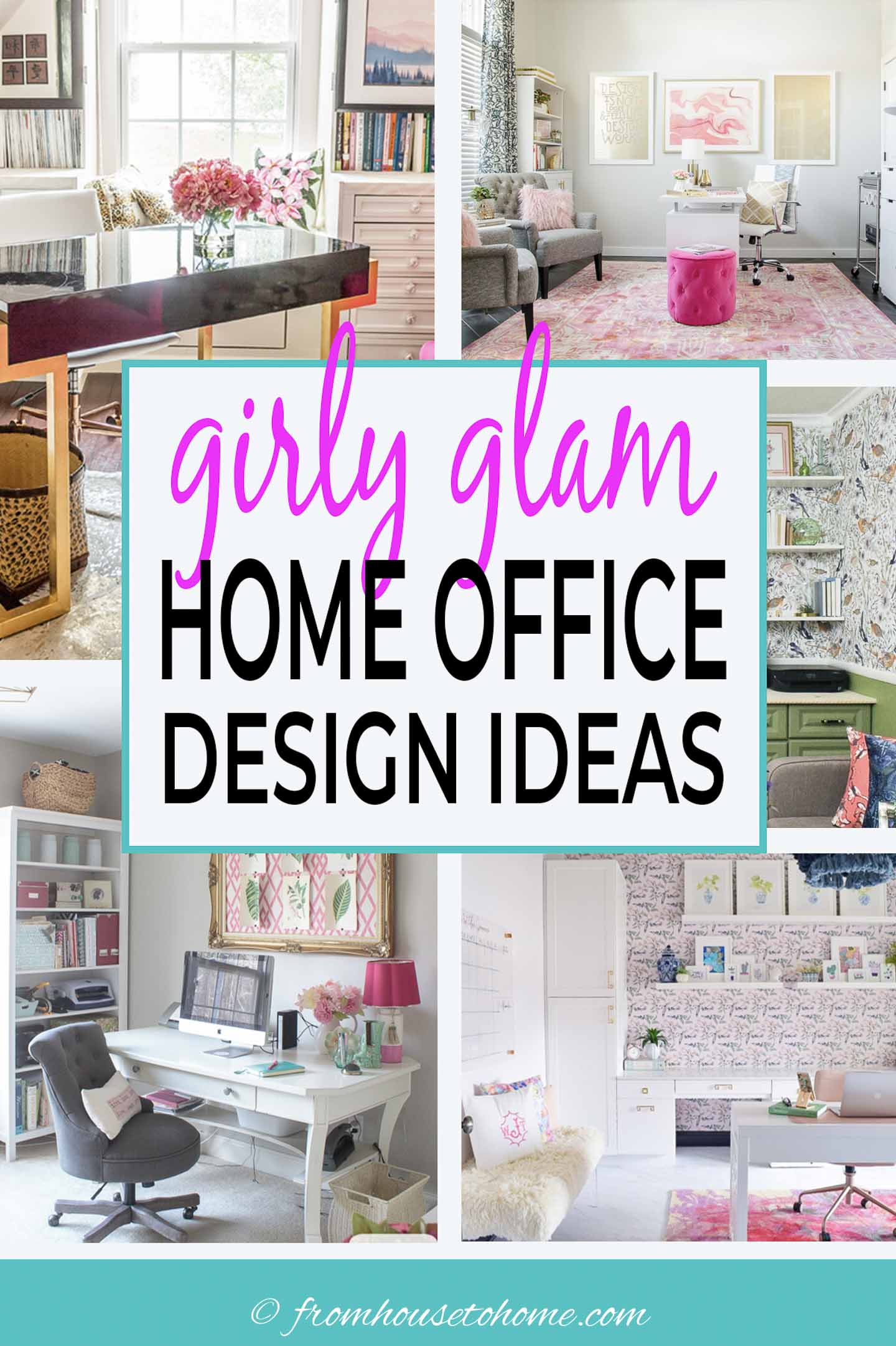 Girly glam home office design ideas