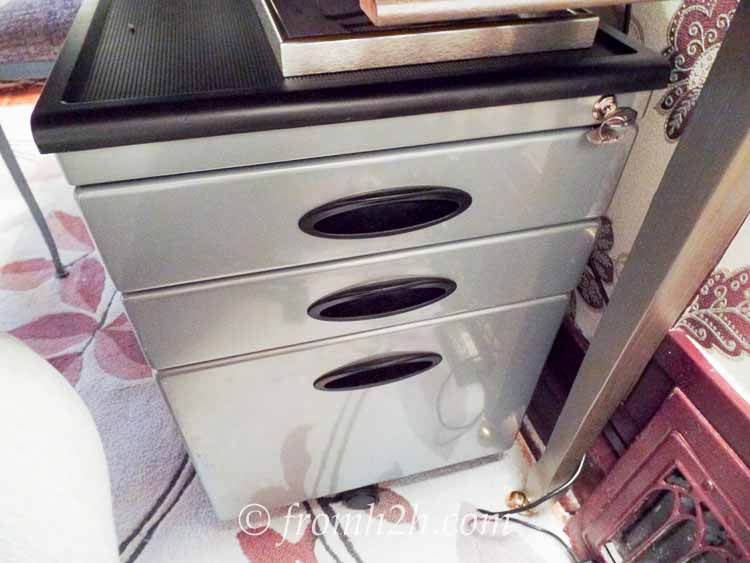 Filing Cabinet Under Table | The Do's and Don'ts of a Successful Room Makeover 
