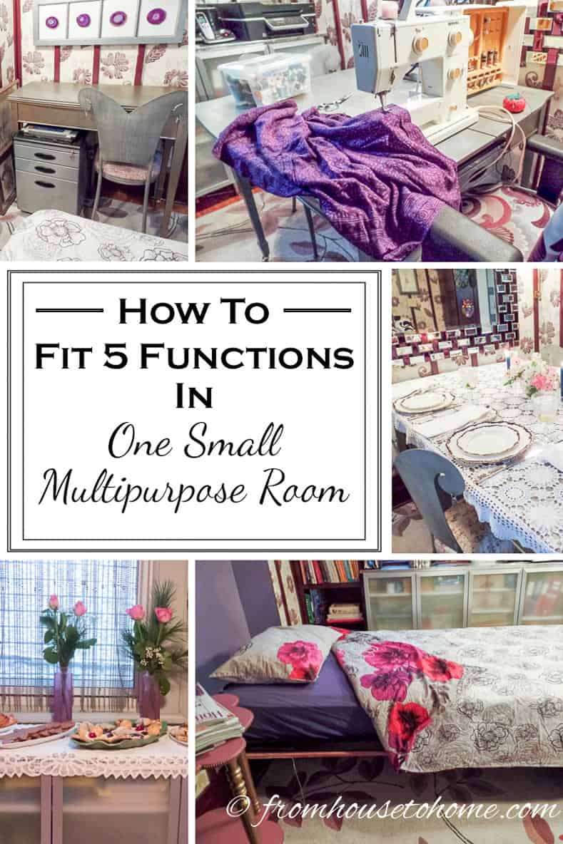 How to fir 5 functions in one small multipurpose room