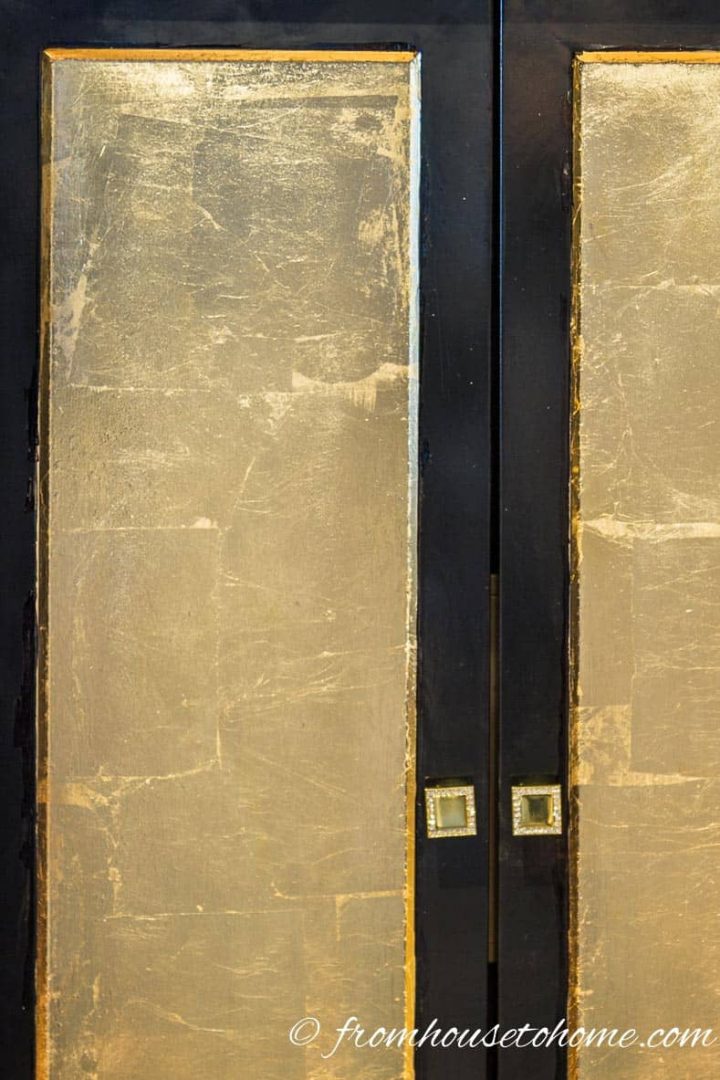 Gold foil on the doors