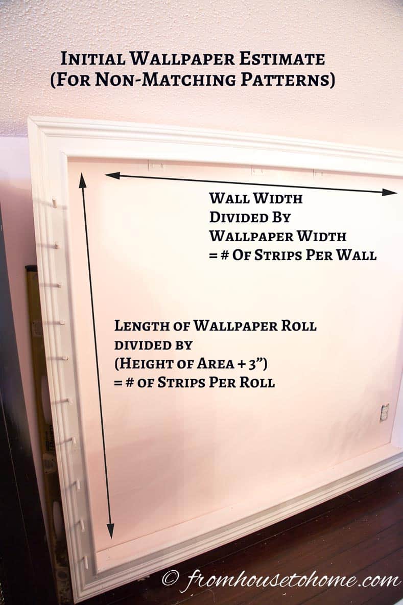 Initial estimate for how much wallpaper you need