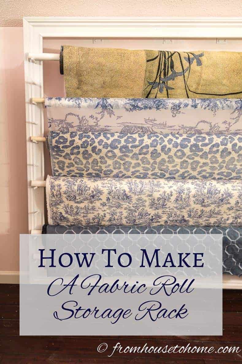 How To Make A Fabric Roll Storage Rack