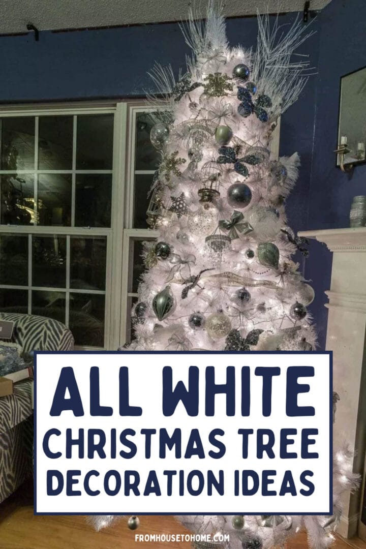 all white christmas tree decoration ideas