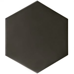 Large black hexagonal tile
