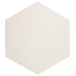 Large white hexagonal tile