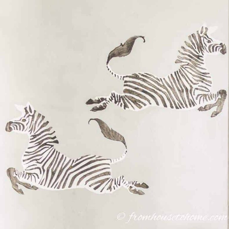 How To Make Scalamandre-Inspired Zebra Wallpaper (With A DIY Stencil)